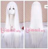 Peruca longa branca 80 cm