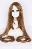 Peruca castanha lisa - 150cm