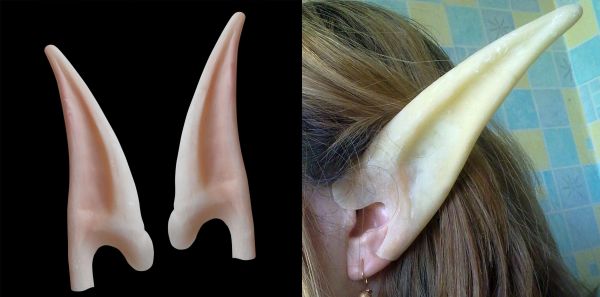 protese de latex - orelha elfica - pintada ( encomenda)